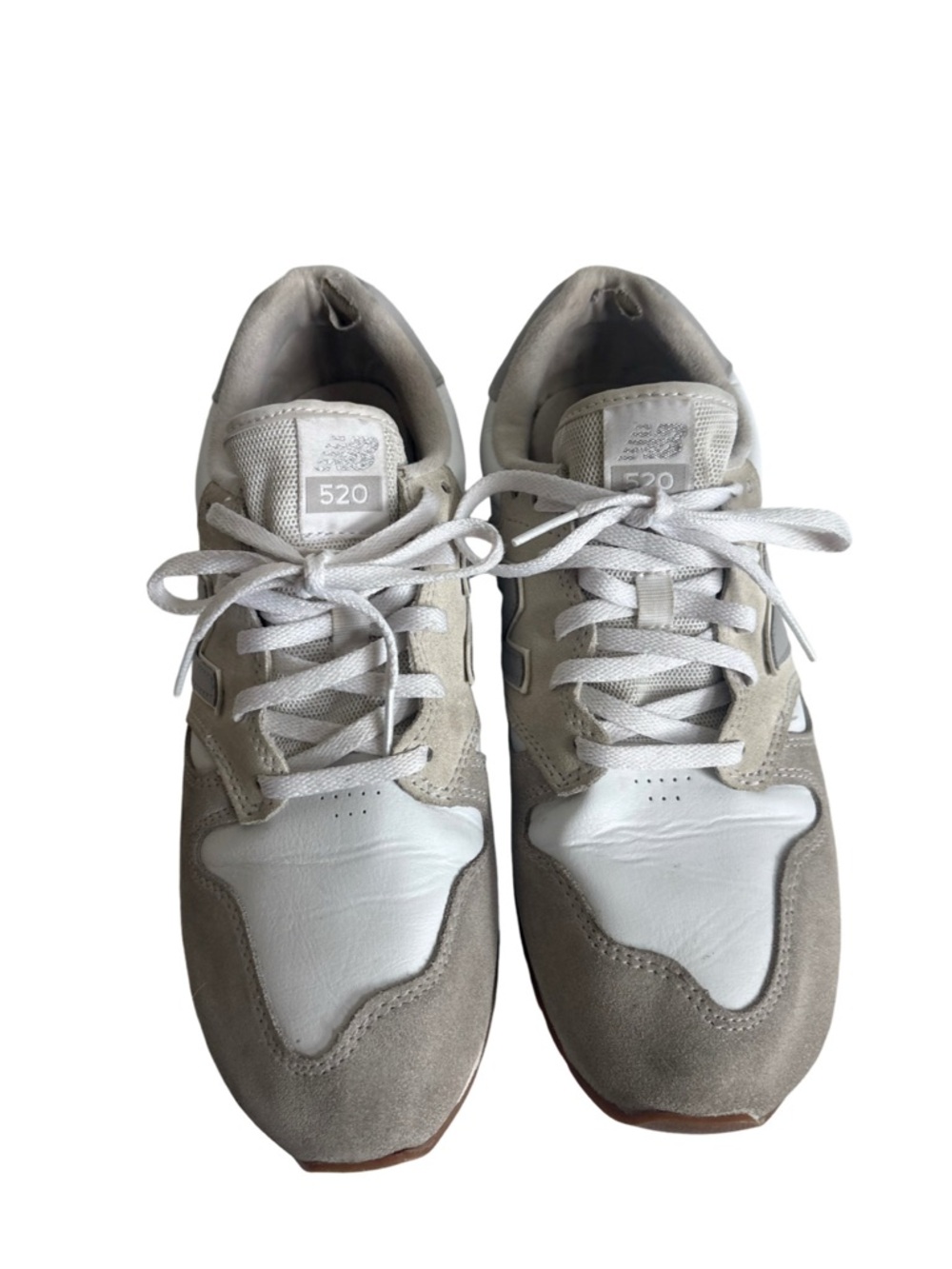 New Balance 520 Sneakers Gray White Suede Running Shoes Womens 8.5 - Picture 4 of 9